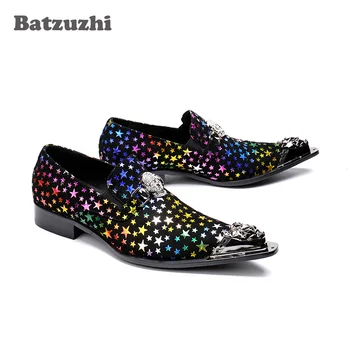 Batzuzhi Brand Italia Moda Barbati Pantofi Rochie Subliniat Vârful de Metal Muti Rock Party Pantofi Barbati Zapatos Hombre,de Mari Dimensiuni US6-US12
