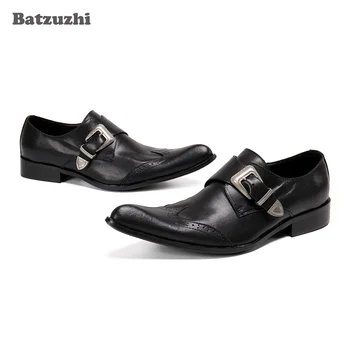 Batzuzhi Noua Moda Barbati din Piele Pantofi a Subliniat Deget de la picior Negru/Maro din Piele Pantofi Rochie Oameni de Afaceri Zapatos Hombre, US6-US12