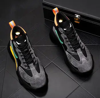 Brand Bărbați Tata Adidași Pantofi Casual Aer Ochiurilor De Plasă Indesata Pantofi În Aer Liber De Mers Pe Jos Pantofi De Tenis Coș De Dimensiuni Mari Adidași