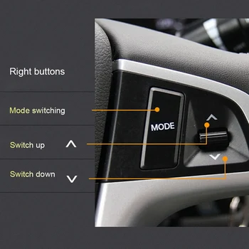 Car Audio pe Volan Buton de Control al Volumului Comutator Iluminare din spate Albastru pentru Hyundai Verna Solaris