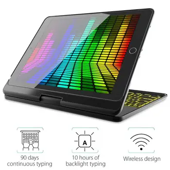 Caz de Tastatură Pentru iPad Air 3 10.5 2019 Roti Wireless Bluetooth Backlit Keyboard Cover Pentru iPad Air 3 10.5 funda Pro 10.5 Caz