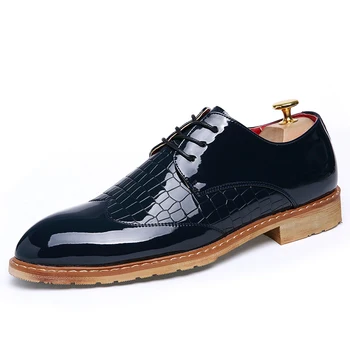 De brevete din Piele Vintage Oxfords Dantela-Up Alb Negru Bărbați Plat Oxford Barbati Pantofi NOI Marimea 38-47 Confortabil Pantofi de Piele Barbati *