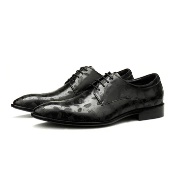 De mari Dimensiuni EUR45 Afaceri Negru Rochie Pantofi din Piele Pantofi de Nunta Mens Pantofi eleganți