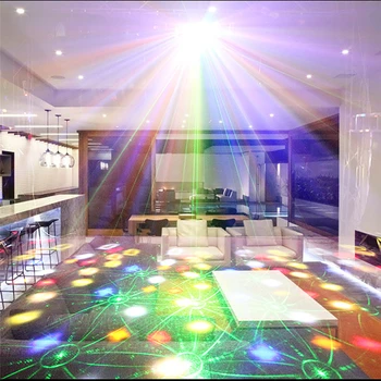 DJ RGB Led cu Laser Disco Mini cu Fluture de Lumină DMX512 Lazer Mașină de Ceață Etapa de Iluminat Noaptea Nuntii KTV Club cu Control de la Distanță