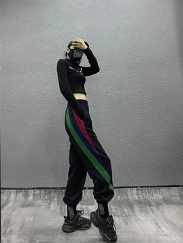 Dungi colorate Sport Pantaloni Casual pentru Femei Toamna Noua Talie Mare Vrac Direct All-Potrivire Glezna-Legat de Trening 2021 Noi