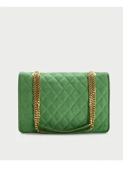 Femei mare mare designer MAX lanț lambou geanta crossbody din piele pu geantă matlasată crossbody sac de mesager verde geantă de umăr