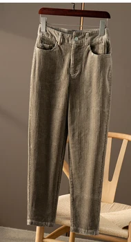 Femei Pantaloni De Catifea Vintage Cu Talie Înaltă Noua Pantaloni Sex Feminin Nou