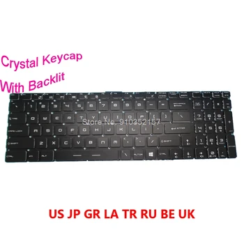 FI GR JP LA RU TR UK NE-Backlit Crystal Keyboard Keycap Pentru ALIENWARE Alpha 15 Creator 17M Alpha 15 A3DD MS-17F3 16UK Negru, FARA Rama