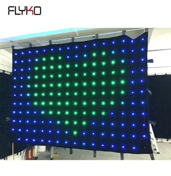 Flyko cel mai bun preț P180mm 2m de 4m etapă efect pânză flexibilă de decorare ecran led perdea