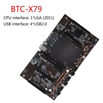 H61 X79 BTC Miner Placa de baza cu E5 2620 V2, CPU+24Pins Conector de Alimentare Suport 3060 3070 3080 GPU pentru BTC Miner Minier