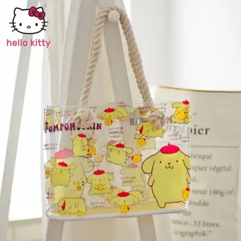 Hello Kitty PVC Geantă de Umăr, Sac de Cosmetice Spălați Sac de Bărbați și Femei Înot Melodia mea volum mare portabile tote