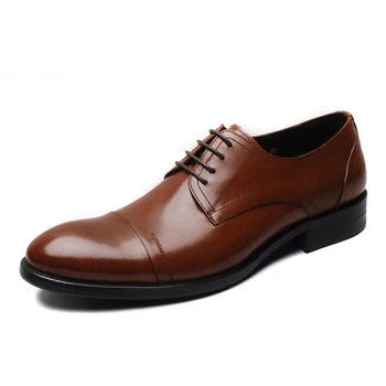 Hot nou primăvara și toamna pantofi pentru bărbați Dantela-UP pantofi rochie de culoare solidă biroul pantofi Oxford