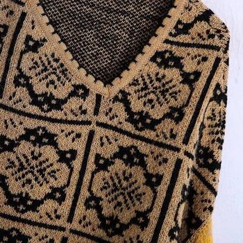 Jastie Primavara Retro Îmbinare femeii pulover Pulover Neregulate Guler Maneca Lunga Casual Midi Pulover pentru Femei Vintage de Îmbrăcăminte 2022