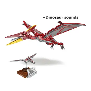 La Pterosauria Dinozaur Jurassic Modelul de Simulare de Sunet FC6205 Blocuri Caramizi Set Copii Baiat Cadou de Crăciun Jucării