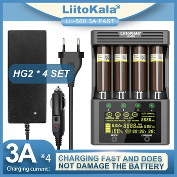 LiitoKala Lii-600 LCD Încărcător de Baterie De Li-ion 3.7 V NiMH 1.2 V Potrivit 18650 26650 21700 18500 AA AAA Lii-51S HG2 Lii-35S