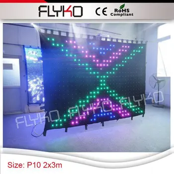 Moale la interior ignifug P10 programabile cu led perdea de înaltă calitate pret de fabrica etapă 2x3m video cortina