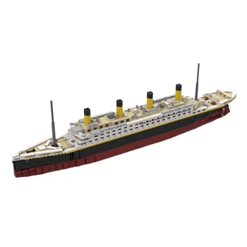 MOC RMS Titanic Vapor Vapor Display Barca Buidling Blocuri de Cărămizi Asambla Construcția de Particule Copil Edu DIY Jucărie Cadou de Ziua de nastere