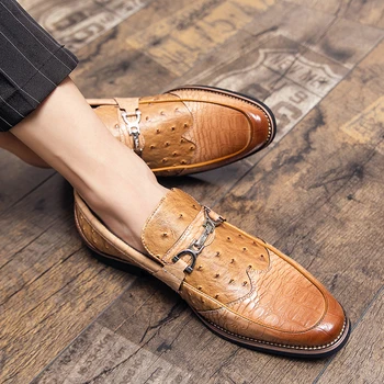 Mocasini Piele barbati Moda Stil Britanic Pantofi cu Barca în aer liber Ciucure Business Casual Slip-On Pantofi Mocasin Tendință Bărbați Brogues