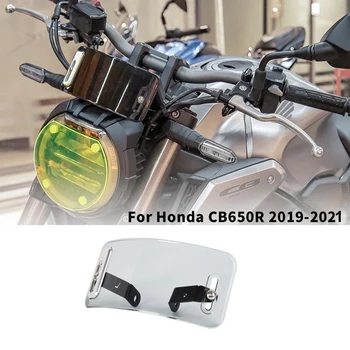 Motocicleta Parbriz Parbriz Deflector de Vânt cu Suport pentru Honda CB650R CB 650 R 2019-2021 (Culoare Transparent)