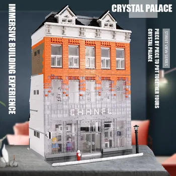 Mucegai Regele MOC Cristal Model de Casă de Oraș Street View Compatibil Modular Jucării Blocuri Caramizi de Învățământ DIY Cadou de Ziua de nastere