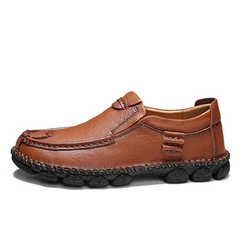 MVVT Plus Size Split din Piele Pantofi Casual Barbati Primavara/Toamna Noi Bărbați Mocasini Hand-made pentru Bărbați Apartamente
