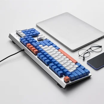 Noi Rapoo V530 Lacul Albastru ceai de gaming keyboard 104 taste 3 culori matchin cu fir de fundal Mecanică de joc tastatură