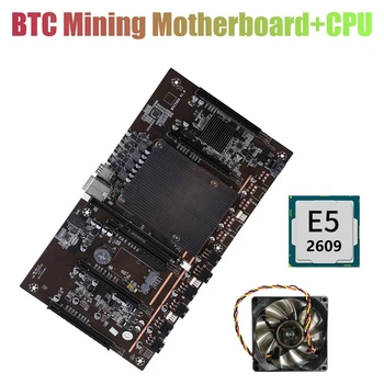 NOU-H61 X79 BTC Miner Placa de baza cu E5 2609 PROCESOR+Ventilator de Răcire LGA 2011 Sprijină 32G suporta DDR3 3060 3080 placa Grafica