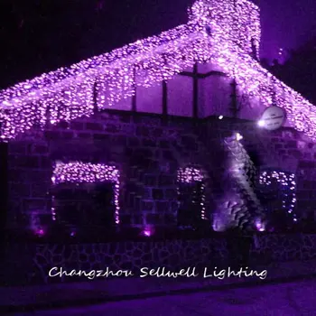 Nou!Lumina vacanță de Sărbătoare Decorațiuni de Culoare de Iluminat Nunta Vitrina de Produse Decor 1*6m Violet Cortina Lampa H223