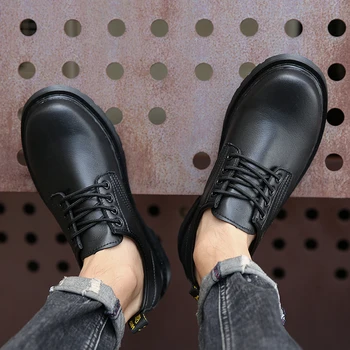 Nou stil coreean barbati casual din piele pantofi de moda pentru bărbați cizme Martin rezistent la uzura pantofi pentru bărbați ușor, pantofi de sport