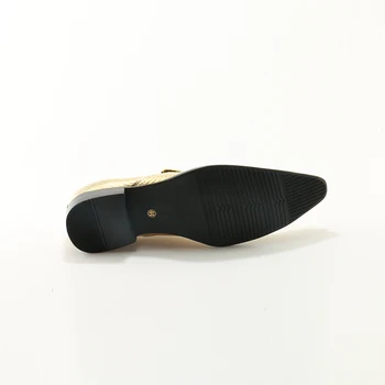 OKHOTCN Calitate de Partid de Nunta Barbati Pantofi Oxfords Stil Britanic din Piele Deget de Metal de Aur Pantofi Slip Pe Oamenii de Afaceri s-Apartamente