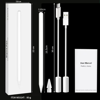 Original, Stylus Pen Stylus iPad de Încărcare de pe iPad cu Prelate, Apple Pencil 2 1 pentru 2018-2021 iPad Pro 11/12.9 Aer 4 5 Mini 5 6