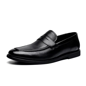 Pantofi din piele pentru Barbati de Afaceri din Piele Pantofi Mocasini Barbati din Piele Stil Britanic Barbati Pantofi Rochie Moale Jos Pantofii