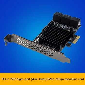 PCI-E cu 8 Porturi SATA Card de Expansiune PCI-E X1 9215 8 Porturi SATA 3.0 6G Server-Clasa Hard Disk de Conversie Card