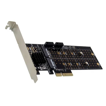 PCI-E X4 M. 2+SATA3.RAID 0 de Conversie Card NVMe SSD Matrice PCI Express 2.0 X4 Upgrade Card de Expansiune
