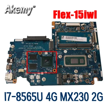 Pentru Lenovo Flex-15iwl S340-14IWL S340-15IWL laptop placa de baza LA-H101P cu CPU I7-8565U RAM 4G GPU MX230 2G test de munca