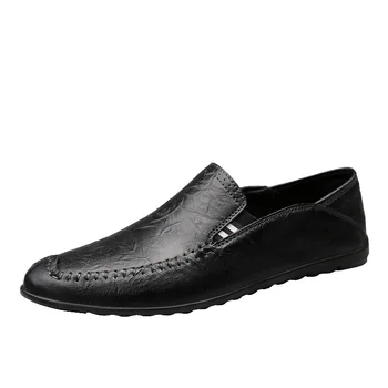 QFFAZ italiană Mens Pantofi Casual Brand de Lux de Vara Barbati Mocasini Split Mocasini din Piele Confortabil Respirabil Alunecare Pe Pantofi cu Barca