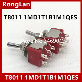 [SA]de Înaltă calitate comutator mic T8011 Dual 6 picioare 2 fișiere M6.35 Taiwan Deli Wei comutare Q11--100BUC/LOT