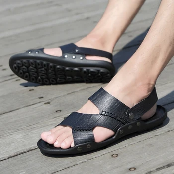 Sandalen Herren Sandel Pentru Bărbați Sandale De Cauciuc Sandalias Cuero Hombre Sandale Homme Ete Pantofi De Vara Pentru Plaja Om 2019