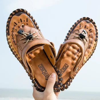 Sandalias Pentru Om Respirabil Pantofi Barbati 2020 Nou Adidasi Casual papuci Barbati Piele Sandale de Cauciuc de Vara pe Plaja