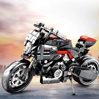 SEMBO Noi 702pcs High-Tech Motocicleta de Oras, Curse Moto cu Motocicleta Blocuri de BRICOLAJ, Jucarii Pentru Copii Băiat Vehicule Cărămizi Cadou