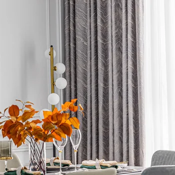 Simplu Textura de Perdele, Lumina de Lux, de Mare Precizie, High-end Stil Nordic Perdele pentru Living Dining Dormitor