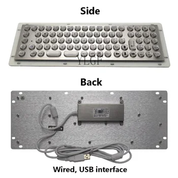 Tastatura de Metal, YLGF HS320-PC84-U Interfață USB tastatura încorporată rezistent la apa (IP65), praf, anti violenta