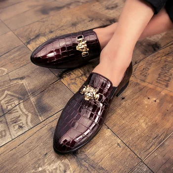 Tendință de moda Mens Pantofi de Piele italieni Mocasini Barbati Casual Fashion Om Formale Reale Rochie Elegant Pentru Pantofi de Vara pentru Bărbați