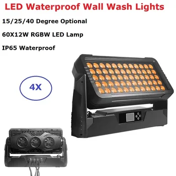 Transport gratuit 60X12W 4IN1 RGBW LED-uri de Perete de Spălare Lumini DMX Linie Bara de Spălare Lumini de Perete de Interior / Exterior Etapa LED Efect Lumini