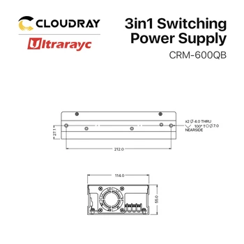 Ultrarayc 3in1 Comutatorul de Alimentare 600W CRM 600QB 110V/240V Pentru Fibre Mașină de Marcare cu Laser Sistem de Trei-în-Unul de Putere de Comutare