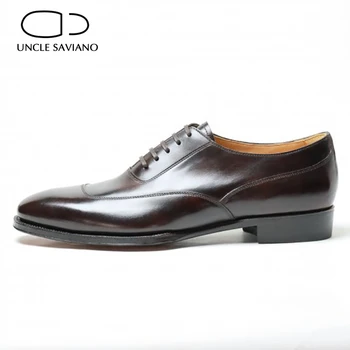 Unchiul Saviano Oxford Afaceri De Nunta Rochie De Bărbați Pantofi De Moda Solide Din Piele Pantof Formal Cel Mai Bun Designer De Pantofi Handmade