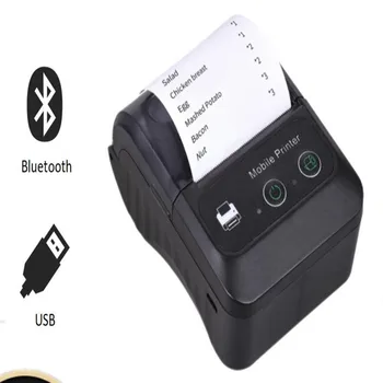 Wireless termică micro printer, Bluetooth portabil de buzunar printer, compatibil cu Android, POS-uri, PC-uri, 58mm
