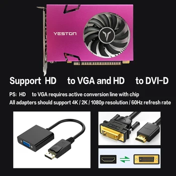 YESTON GT730-4GD3 placa Grafica GPU 4GB DDR3 128bit Video Carduri Grafice 993/1600MHz HDMI VGA pentru Jocuri PC Desktop Computer