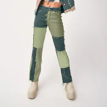 Yvlvol moda mozaic Blugi femei slim sexy înaltă talie pantaloni skinny de înaltă elastic blugi stramti 2021 nou pantaloni de marfă