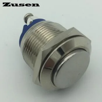 Zusen 40pcs/lot 19mm Ridicat capul impermeabil Nichel-alama placat cu Buton comutator(ZS19H-10/N)